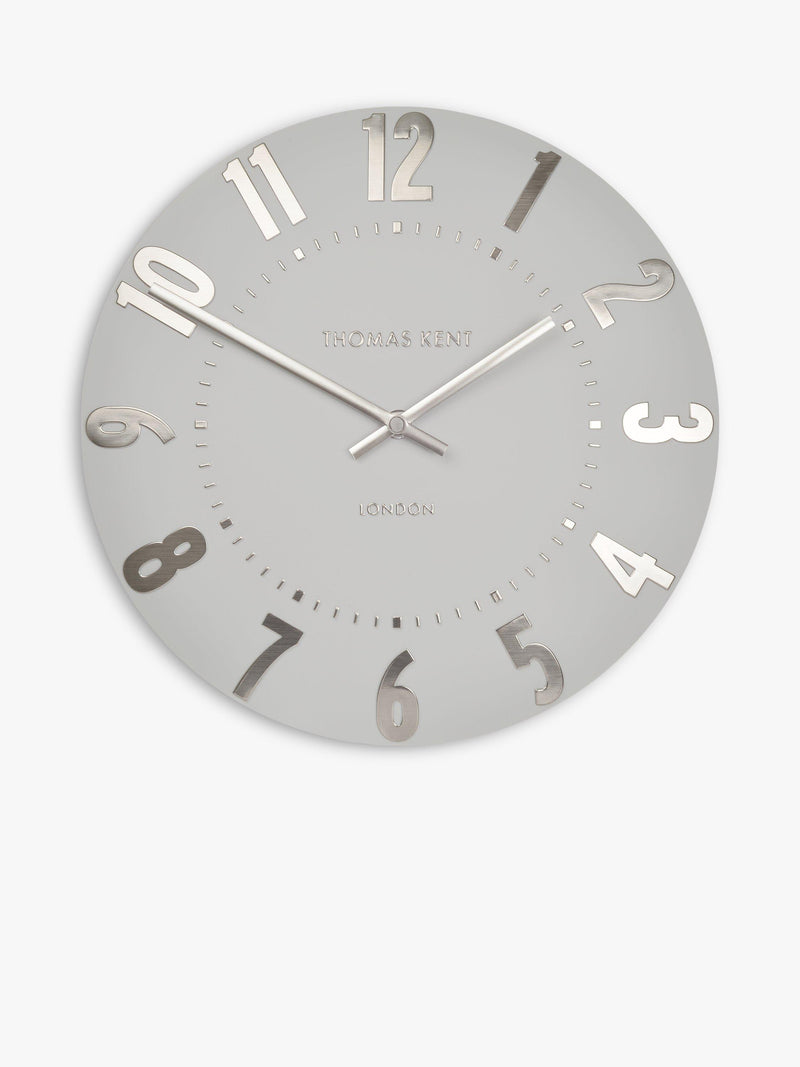 Thomas Kent Mulberry wall clock with Arabic numerals - British product