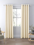 John Lewis Textured Weave Pair Blackout Lined Eyelet Curtains - 274cm Drop