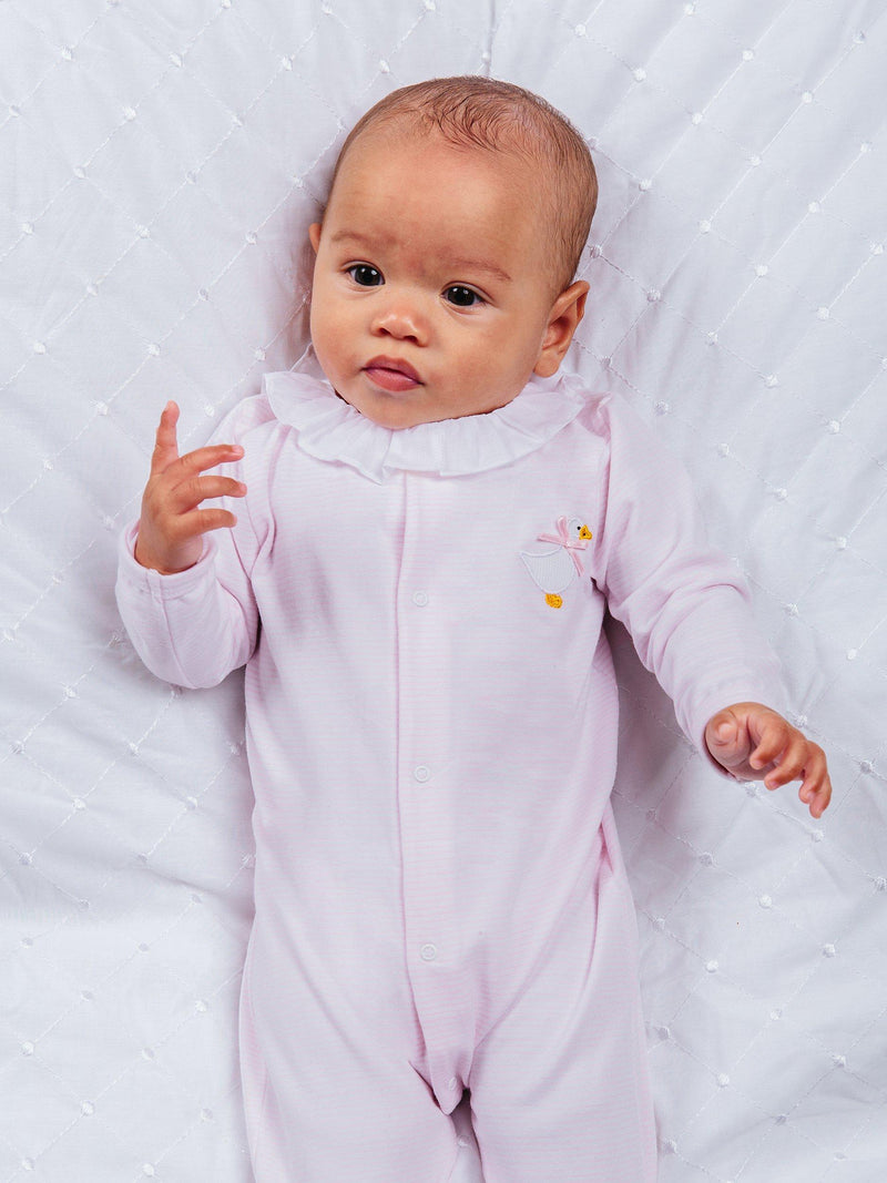 Trotters Lapinou Baby Jemma Organic Cotton Duck Appliqué Jersey Bodysuit (British brand)