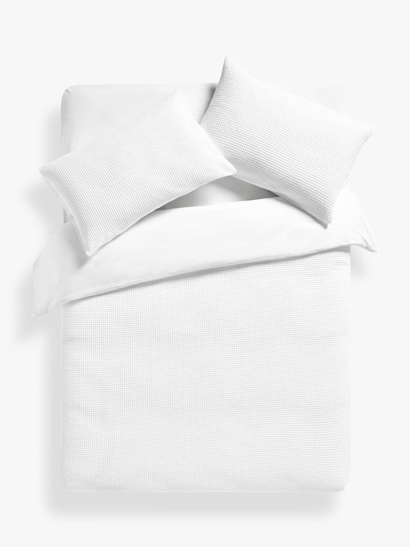 Ensemble de housse de couette gaufrée John Lewis Aurelia, importé du Royaume-Uni