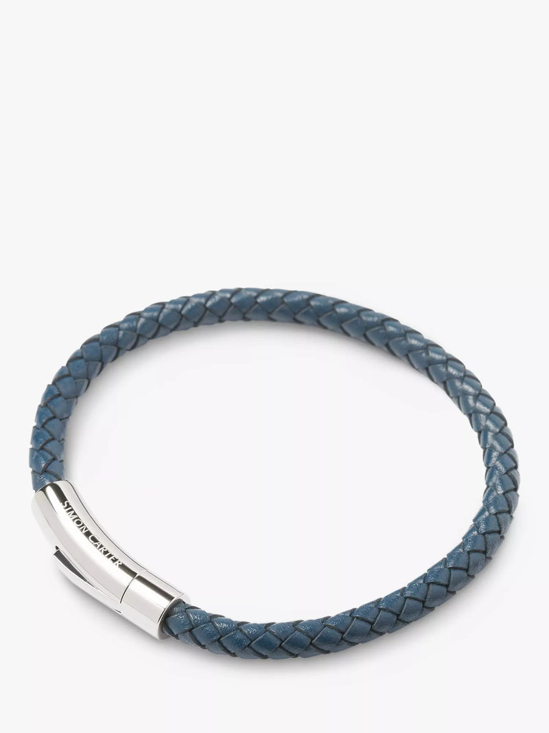 Simon Carter Newquay Men's Braided Leather Bracelet