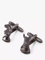 John Lewis Simon Carter Chess Pieces Cufflinks, Grey- Buy online at McGrocer