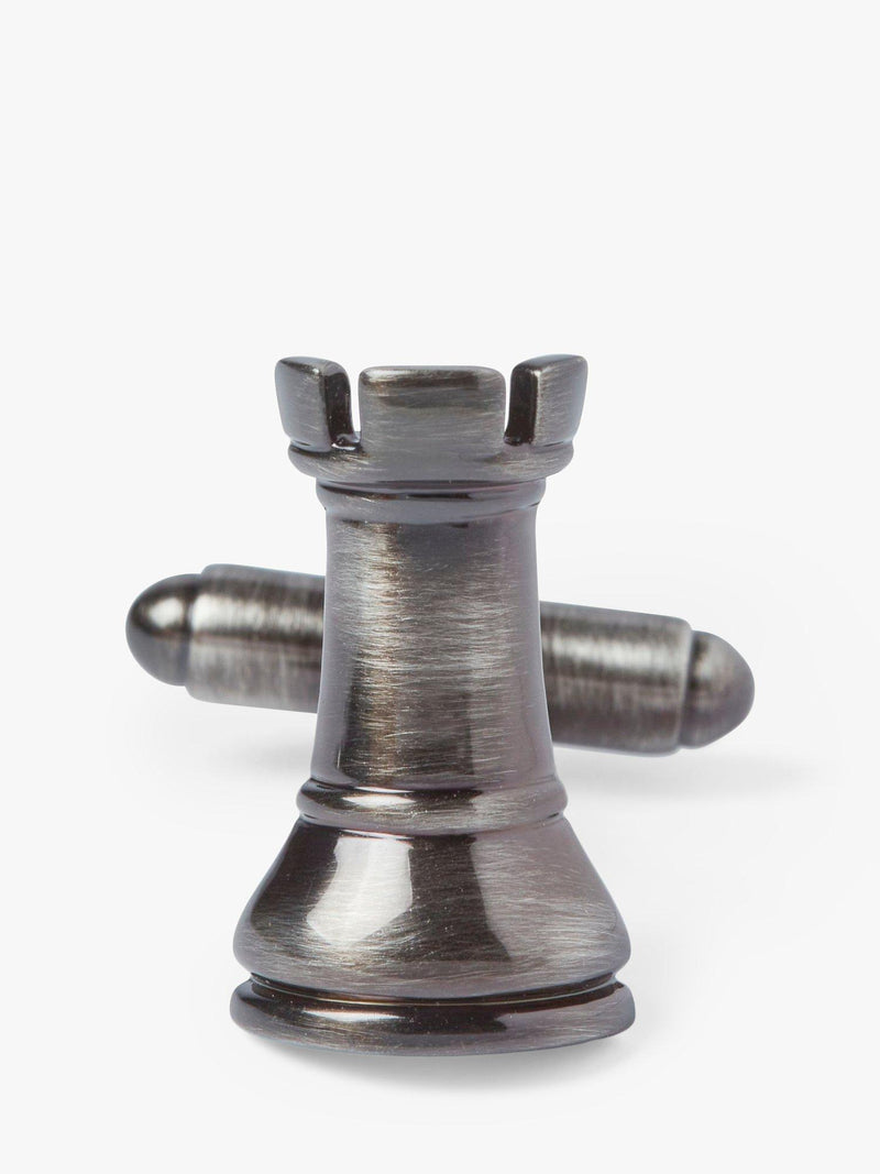 Simon Carter chess piece cufflinks grey - British product