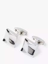 John Lewis Simon Carter Squiggle Square Cufflinks Silver- Buy online at McGrocer