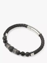 John Lewis Simon Carter Men's Combination Trigger Clasp Bracelet, Onyx- Buy online at McGrocer