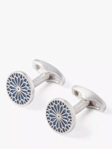 John Lewis Simon Carter Stained Glass Window Cufflinks, Navy- Buy online at McGrocer