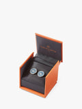 Simon Carter stained glass window cufflinks navy (British brand)