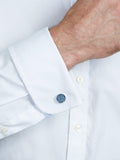 Simon Carter navy enamel diamond round cufflinks, imported from the UK