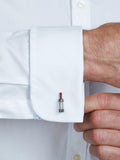 Simon Carter green silver wine bottle cufflinks, imported from the UK