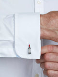 Simon Carter green silver wine bottle cufflinks, imported from the UK