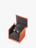 Simon Carter blue tit cufflinks in rhodium plated brass - British product