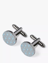 John Lewis Simon Carter Fractal Cufflinks Pale Blue- Buy online at McGrocer