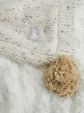The Little Tailor pom pom baby blanket large 100cm, imported from the UK