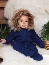 The Little Tailor Kids' strikket fuskepels-hette