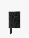 Whistles black croc embossed leather passport holder, UK version