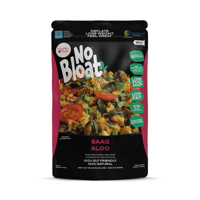 Holland & Barrett No Bloat Saag Aloo Indian Inspired Dried Meal Pouches 4 x 50g- Buy online at McGrocer