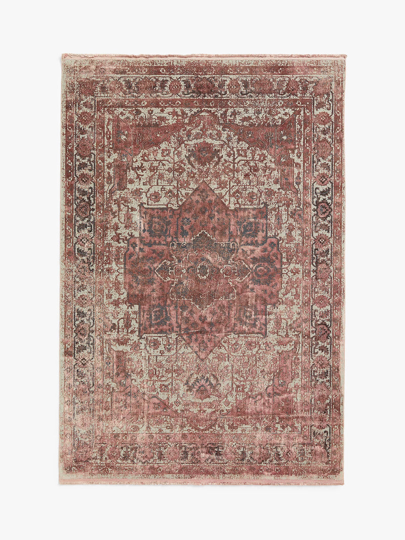 John Lewis Medallion Fade Rug - Dusk Pink L230 x W160 cm