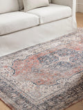 John Lewis multi medallion rug red, imported from the UK