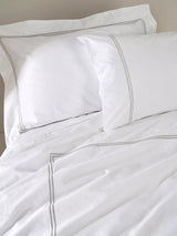 John Lewis Truly Satin Stitch Cotton Bedding, White- Buy online at McGrocer