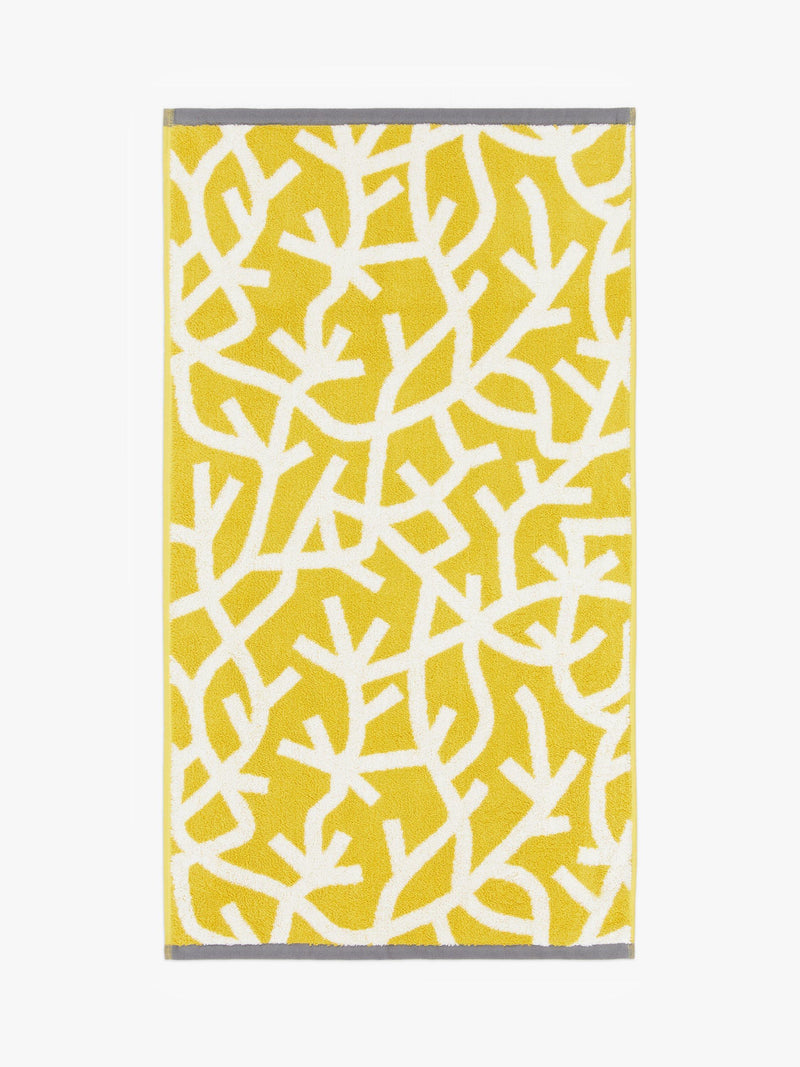 Mini Moderns forest cotton towel mustard imported from the UK