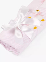 John Lewis Trotters Jemima Duck Organic Cotton Baby Blanket Pink/White- Buy online at McGrocer