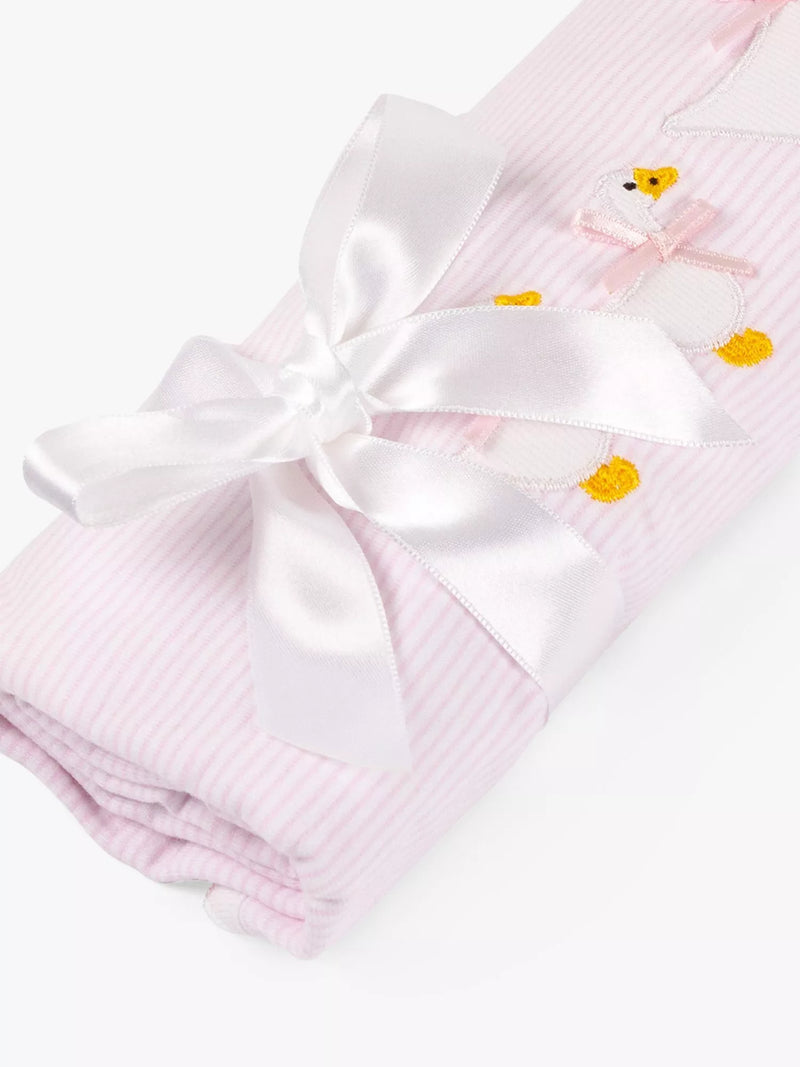 Trotters baby blanket Jemima Duck Pink/White (British brand)