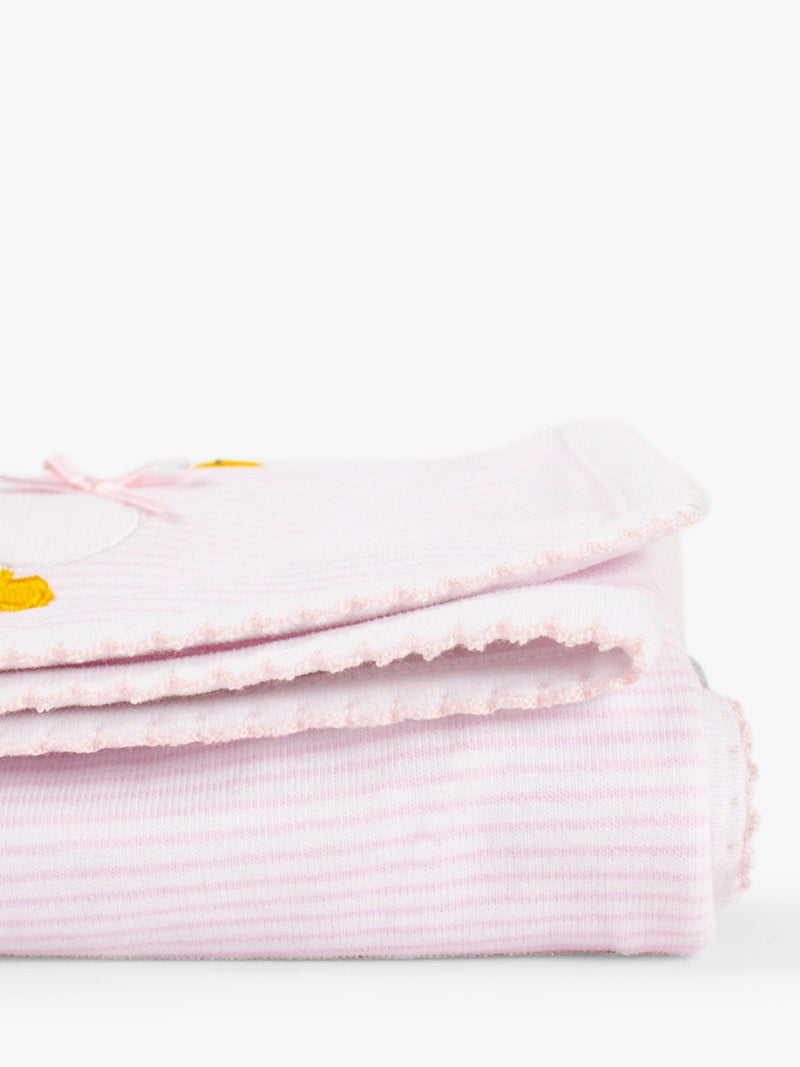 Trotters baby blanket Jemima Duck Pink/White (British brand)