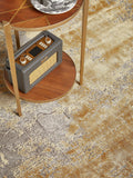 Gooch Luxury distressed Kazak rug in gold, 230x160cm (British brand)