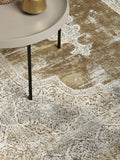 Gooch Luxury distressed medallion rug 290x200cm, imported from the UK