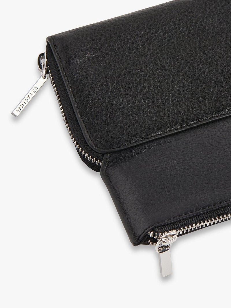 Whistles Bibi zip around leather purse small, imported from the UK