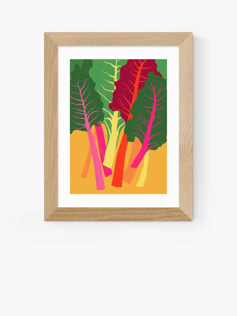 EAST END PRINTS Anek 'Chard' Framed Print - Black Frame 46 x 36cm