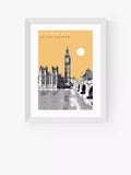 EAST END PRINTS Becks Norf Design London Framed Print 25x30cm