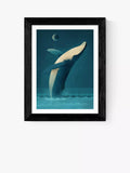 EAST END PRINTS framed humpback whale print 25x30cm, UK version