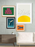 EAST END PRINTS framed humpback whale print 25x30cm, UK version