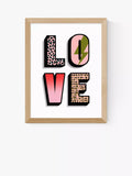 EAST END PRINTS Nichola Cowdery 'Love' Framed Print 30x40cm