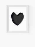 East End Prints Seventy Tree monochrome heart print 30x40cm - British product