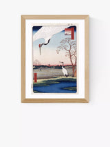 John Lewis EAST END PRINTS Ando Hiroshige 'One Hundred Famous Views of Edo' Cranes Framed Print 25x30cm- Buy online at McGrocer