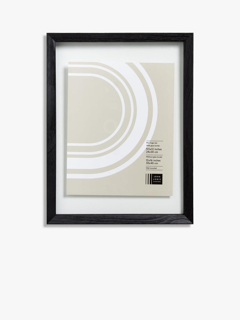 John Lewis black pine wood floating poster frame, UK version