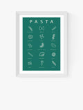 EAST END PRINTS Violet Studio 'Pasta Guide' Wood Framed Print 25x30cm