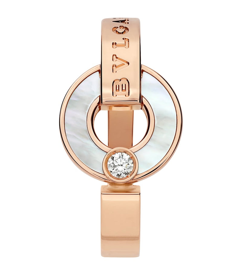 Bvlgari BVLGARI ring rose gold diamond mother of pearl - British product