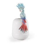 Lladró cockatoo vase 51cm hand-painted porcelain - British product
