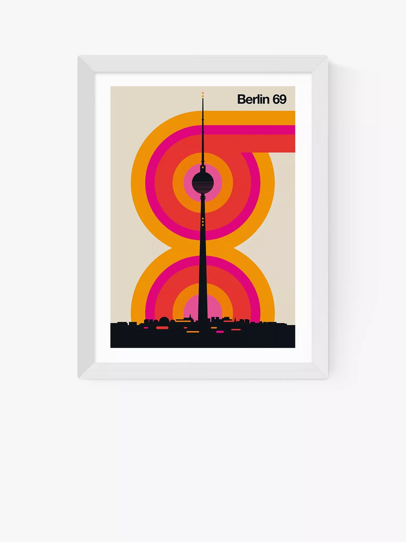 EAST END PRINTS Bo Lundberg 'Berlin 69' Framed Print, 25x30cm