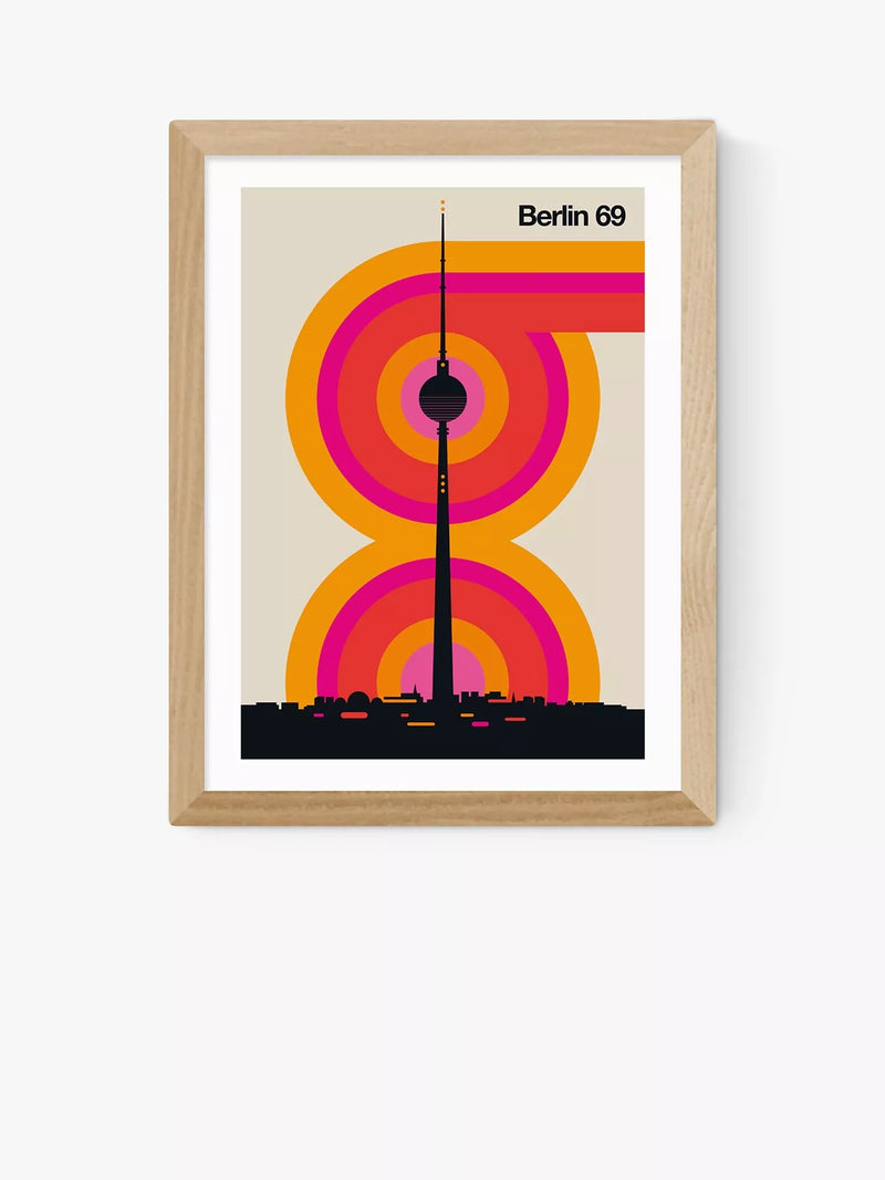 EAST END PRINTS Bo Lundberg 'Berlin 69' Framed Print, 25x30cm
