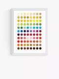 EAST END PRINTS Limbo and Ginger Colour Chart Framed Print 25x30cm