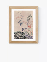 John Lewis EAST END PRINTS Vintage by Hemingway Hiroshige Stitch Craft Framed Print 25x30cm- Buy online at McGrocer
