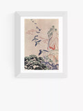 EAST END PRINTS Vintage by Hemingway Hiroshige Stitch Craft Framed Print 25x30cm