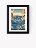 EAST END PRINTS framed print of Hiroshige's Stormy Sea 25x30cm, UK version