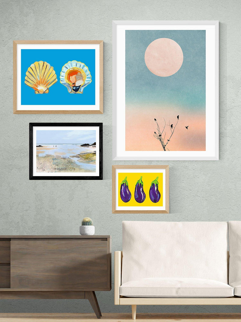 East End Prints framed print Seaview by Dan Hobday 25x30cm (British brand)