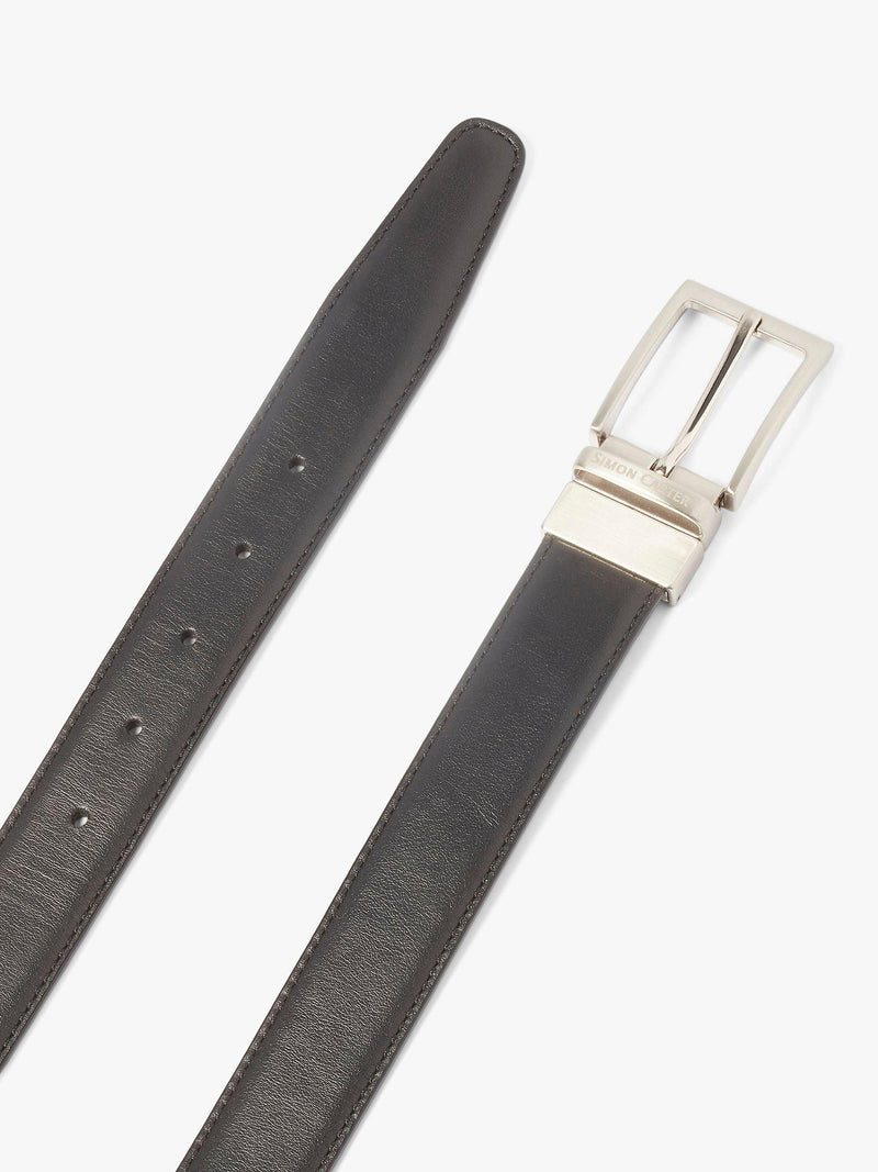 Simon Carter leather reversible belt black brown - UK version