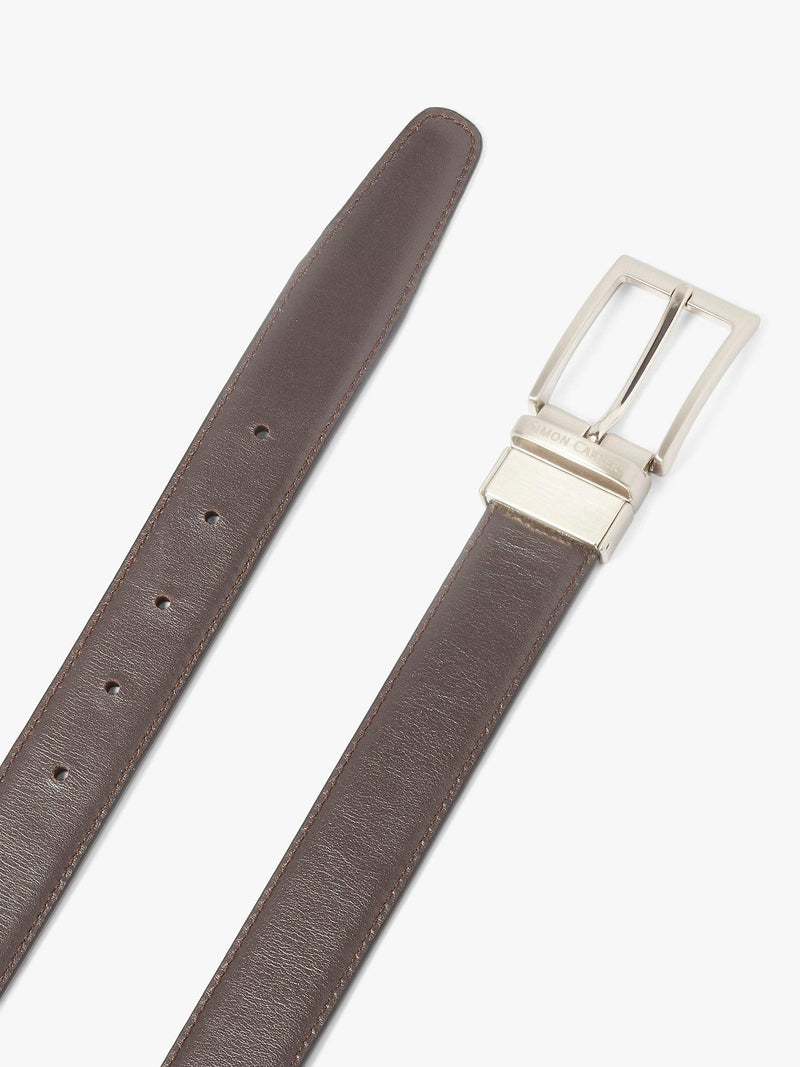 Simon Carter leather reversible belt black brown - UK version